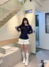 阿迪達斯 （adidas）三葉草系列 女 CC LS TEE W 長袖 JM8012 深靛藍 M 曬單實拍圖