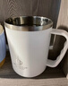 彩致（CAIZHI）304不銹鋼馬克杯帶蓋辦公室大容量咖啡杯男女學(xué)生水杯白色 CZ6649 曬單實(shí)拍圖