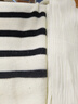 森馬（Semir）森馬針織衫女短款假兩件條紋氣質(zhì)2024春套頭衫通勤 白黑色調00319 M 160/84A 曬單實(shí)拍圖
