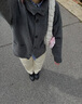優(yōu)衣庫女裝針織廓形長褲/彎刀鐮刀褲子25秋冬新款483722 483722/32深米色 M 曬單實(shí)拍圖