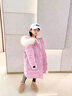 G.DUCKKIDS兒童羽絨服女童洋氣新款中長(cháng)款加厚寶寶中大童女孩白鴨絨保暖外套 蘿莉粉色 9919 120 合適1.2米35-45斤左右 曬單實(shí)拍圖