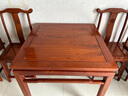 李氏明株 李氏明株 紅木家具非洲花梨（學(xué)名刺猬紫檀）四方餐桌中式飯桌地桌茶桌吃飯馬蹄腿八仙桌 單桌80*80*75+4個(gè)45cm靠背椅 曬單實(shí)拍圖