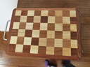 棋盤(pán)格實(shí)木菜板家用橡膠木烏檀木粘板案板面板抗菌防霉 42*30*2.5cm(9103)榫卯結構 曬單實(shí)拍圖