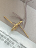 六福珠寶 足金鏤空愛(ài)心黃金耳釘耳飾女 計價(jià)G01G0026DS 約0.83克 曬單實(shí)拍圖
