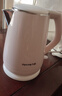 九陽(yáng)（Joyoung）熱水壺燒水壺電水壺 雙層防燙304不銹鋼 家用大容量0膠水電熱水壺 1.5L  K15-F626 曬單實(shí)拍圖