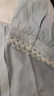 獨束大碼女裝撞色大翻領(lǐng)花邊襯衫2025夏季新品甜美清新上衣小衫 清水藍 L （尺碼：2） 曬單實(shí)拍圖