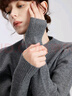 ELLE【100%綿羊毛】高領(lǐng)毛衣女2025秋冬新款打底保暖內搭羊毛針織衫 淺灰（半高領(lǐng)升級版） XL 曬單實(shí)拍圖