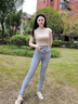 衣品天成高腰牛仔褲女2025秋季彈力舒適修身顯瘦百搭時尚小腳褲子女 曬單實拍圖