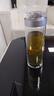 一鍵開(kāi)蓋雙層玻璃杯泡茶水杯子男女辦公車(chē)載便攜茶水分離杯防爆 銀500 曬單實(shí)拍圖