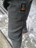 加絨加厚牛仔褲男秋冬季彈力電焊工作服耐磨大碼勞保褲汽修工裝褲 加絨款 433灰色 4XL 建議160-175斤 曬單實(shí)拍圖