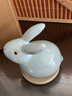 四方亭茶寵擺件精品高端可養茶桌茶盤(pán)創(chuàng  )意茶玩茶具配件汝窯兔子 曬單實(shí)拍圖