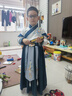 小淘孩男童漢服春秋兒童古裝唐裝長(cháng)袖中國風(fēng)中秋演出服表演服 青色130 曬單實(shí)拍圖