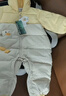 巴拉巴拉童裝嬰兒羽絨服連體衣寶寶2025新款冬裝加厚保暖哈衣爬服萌趣造型 綠色恐龍-白鴨絨 100 cm-充絨量107g 曬單實(shí)拍圖