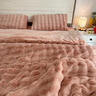 南極人（Nanjiren）牛奶絨被套180x220cm單件冬季加厚仿兔毛絨被罩宿舍單人四件套 瑞莎-蜜戀粉【高克重加厚保暖】 150cm*200cm 單被套 曬單實(shí)拍圖