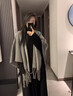 恒源祥羊毛圍巾保暖羊羔絨素色加長(cháng)圍巾女款時(shí)尚百搭披肩女士2026新款 高級灰色加厚親膚不起球 曬單實(shí)拍圖