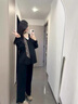 喜雅萌孕婦套裝秋冬兩件套孕婦裝秋套裝2025新款上衣女闊腿褲兩件套秋季 黑色 L 曬單實(shí)拍圖