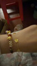 周六福五花手鏈黃金手鏈女足金生日禮物計價(jià)A0713525 約4.12g 16+3cm  曬單實(shí)拍圖