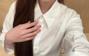 百圖betu女裝2025春夏新款襯衫立體感花朵袖口收腰休閑襯衫女2502T47 白色 L 曬單實(shí)拍圖