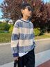 G.DUCKKIDS男童加厚毛衣秋冬款2025新款中大兒童冬裝男孩打底針織衫痞帥上衣 藍色 150 cm 曬單實(shí)拍圖