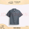 蔻馳（COACH）新款奧萊男士老花戶(hù)外短袖襯衫 淺藍色 XL 曬單實(shí)拍圖