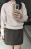 優(yōu)衣庫童裝女童舒芙蕾POLO領(lǐng)針織衫毛衣毛衫25秋冬新款480087 10 水粉色 160 曬單實(shí)拍圖