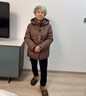 唐致中老年羽絨服女短款新中式媽媽冬季外套60歲老人奶奶太太加厚冬裝 【新國標90絨】咖色 3XL 【建議121-135斤】送運費險 曬單實(shí)拍圖