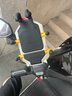 五匹osopro摩托車(chē)手機支架彩甲版減震手機支架九號小牛電動(dòng)車(chē)支架無(wú)線(xiàn)充電15W防震防抖支架 彩甲直角減震版支架+防盜黑藍色 曬單實(shí)拍圖