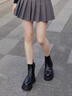 百麗（Belle）百搭切爾西靴女2025冬新商場(chǎng)同款厚底增高休閑短靴E7R1DDD5 黑色 37 曬單實(shí)拍圖