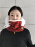 允娜套頭帽圍脖一體雷鋒帽子女防風(fēng)護臉電動(dòng)車(chē)保暖神器防寒護耳毛線(xiàn)帽 紅色 54-60CM 曬單實(shí)拍圖
