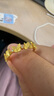 萃華金店足金999琺瑯愛(ài)心黃金戒指時(shí)尚婚慶三金女戒送女友老婆生日禮物 鑲鉆蝴蝶戒指金重約3.2g 曬單實(shí)拍圖