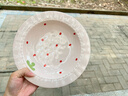 食品級草莓陶瓷餐盤(pán)可愛(ài)家用宿舍草帽盤(pán)蛋糕盤(pán)高顏值精致餐具碗盤(pán) 8.5英寸-草莓裙花邊盤(pán)1個(gè)裝 曬單實(shí)拍圖