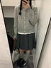 歌詩(shī)慧灰色開(kāi)衫針織衫外套女2025秋冬新款女裝小個(gè)子外搭毛衣慵懶上衣 灰色麻花針織開(kāi)衫 均碼 【80-120斤】 曬單實(shí)拍圖