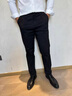 羅蒙（ROMON）高級感休閑西褲男2025新款時(shí)尚潮流修身直筒長(cháng)褲商務(wù)易打理西裝褲 酒紅色 32 (130-140斤) 曬單實(shí)拍圖