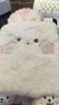 OEMG日本熱水袋注水暖肚子暖水袋暖手寶學(xué)生敷肚子可愛(ài)毛絨熱敷迷你 粉黛腮紅兔仿兔絨款【1000ml】雙插可拆洗 曬單實(shí)拍圖