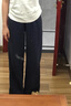 優(yōu)衣庫女裝麻混紡松緊長褲/休閑褲473791 69 藏青色 M /160/66A 曬單實拍圖