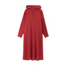 無(wú)印良品（MUJI） IDEE 女式 強捻 連帽套頭連衣裙 女裝裙子春季  GAD03C4S 深紅色 M (155/80A) 曬單實(shí)拍圖