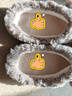 名創(chuàng  )優(yōu)品（MINISO）羊咩咩棉拖鞋女冬季包跟家居室內厚底月子毛毛拖鞋深灰38-39 曬單實(shí)拍圖
