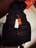 雅鹿2025新款兒童羽絨馬甲男童女童背心輕薄羽絨服外穿坎肩馬夾內膽 黑色 150 曬單實(shí)拍圖
