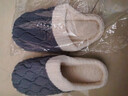 2025新款秋冬季棉拖鞋男家居室內防滑外穿情侶加絨保暖月子棉鞋女 波浪毛口棉拖-灰色 42-43 適合41-42 曬單實(shí)拍圖