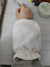 JCZS德國品牌羽絨服專(zhuān)用袖套女款辦公室上班干活套袖秋冬短款毛絨防臟 珍珠純色絲絨袖套淺云白 曬單實(shí)拍圖
