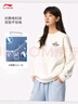 李寧加絨保暖衛衣女子25秋冬柔軟針織抓絨寬松圓領(lǐng)運動(dòng)上衣AWDVC74 曬單實(shí)拍圖