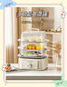 九陽(yáng)（Joyoung）電蒸鍋 電煮鍋 11L雙層多功能鍋 外置加水蒸鍋透明視窗家用電鍋蒸包子鍋電熱鍋多用途鍋GZ205 曬單實(shí)拍圖