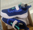 特步（XTEP）童鞋革面魔術(shù)貼跑鞋男女童基礎版運動(dòng)鞋 深邃藍/里昂藍/新白色 34 曬單實(shí)拍圖