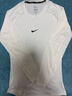 耐克男子緊身訓練上衣冬季舉重長(cháng)袖速干針織運動(dòng)NIKE PRO FB7920 100白/黑 L 曬單實(shí)拍圖