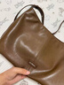 拉菲斯汀植鞣皮雙子HOBO包包女2025新款夏通勤斜挎包大容量托特包 622593 【頭層植鞣牛皮】榛果棕 曬單實(shí)拍圖