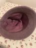 笙格兒 帽子女冬季中老年保暖兔毛帽老年人毛線(xiàn)帽圍巾冬季送媽媽的生日禮物加絨針織帽 淺紫 帽子護脖兩件 均碼 曬單實(shí)拍圖