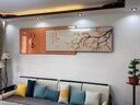 柿柿如意新中式客廳裝飾畫(huà)家和萬(wàn)事興沙發(fā)背景墻掛畫(huà)疊加床頭壁畫(huà) A-柿柿如意 140*50+140*60金色鋁金框+水晶面 曬單實(shí)拍圖