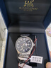 上海（SHANGHAI）男士手表男 自動(dòng)機械表 開(kāi)創(chuàng  )者日歷夜光防水鋼帶商務(wù)男表禮物6027 深藍漸變鋼帶 【強夜光/紅秒針】 曬單實(shí)拍圖
