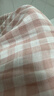 無(wú)印良品（MUJI）[自營(yíng)限定款]女士無(wú)側縫 雙層紗織睡衣  軟棉棉內衣 淺粉色格紋 S 曬單實(shí)拍圖