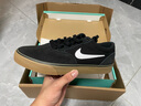 耐克男女平底滑板鞋冬季情侶薄底緩震陸沖NIKE SB CHRON 2 DM3493 002黑/白色/黑/橡皮淺褐 42 曬單實(shí)拍圖